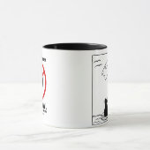 Katzehater-surfende Cartoon-Tasse Tasse (Zentrum)