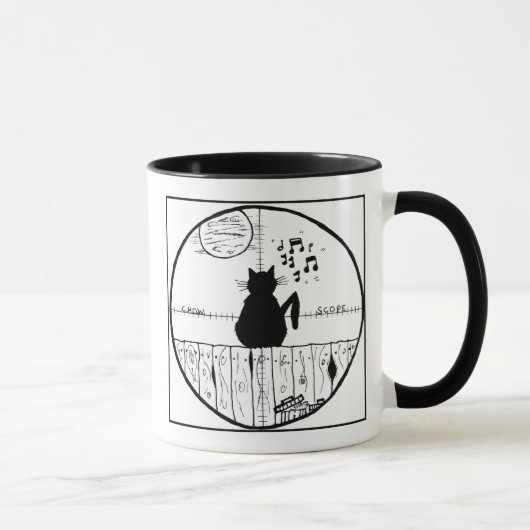 Katzehaters-Bereich-Cartoon-Tasse Tasse (Rechts)