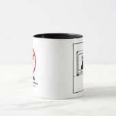 Katzehaters-Mikrowellen-Cartoon-Tasse Tasse (Zentrum)