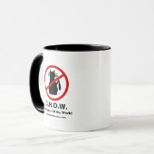 Katzehaters-Mikrowellen-Cartoon-Tasse Tasse (Vorderseite Links)