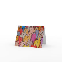 Katzen02 leere Grußkarte