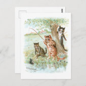 Katzen 2 von Louis Wain Postkarte (Vorne/Hinten)