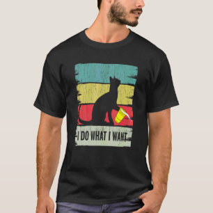 Katzen 365 Ich mache was ich will Retro Vintage K T-Shirt