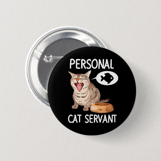 Katzen 365 Personal Cat Servant Button (Vorne & Hinten)
