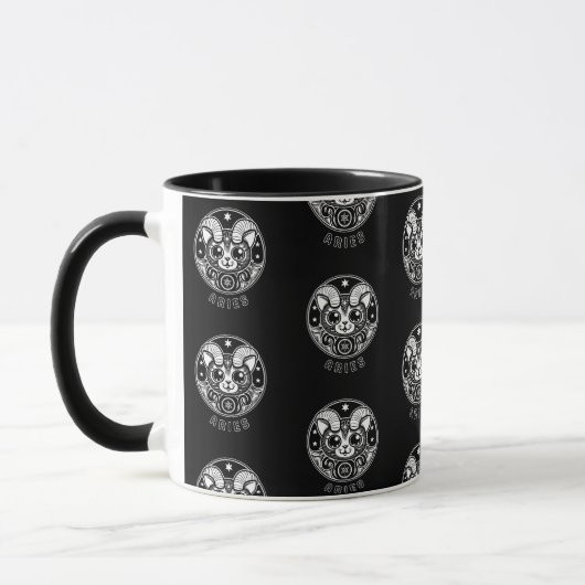 Katzen-a-Tonic Zodiac Cat Tasse Aries (Stil 1) (Links)