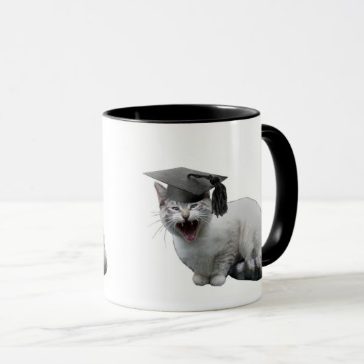 Katzen-Abschluss-Tasse Tasse (VorderseiteRechts)