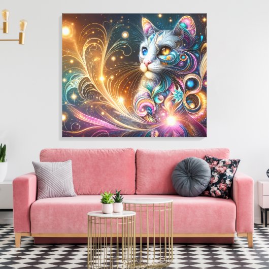 Katzen Abstrakt Leinwanddruck (Insitu (Wohnzimmer))