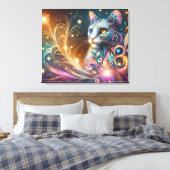 Katzen Abstrakt Leinwanddruck (Insitu (Schlafzimmer))