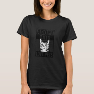 Katzen Adoptieren Liebt Tiere Tierrettung Lustige T-Shirt