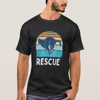 Katzen Adoption Design Vintage Retro Sonnenunterga T-Shirt
