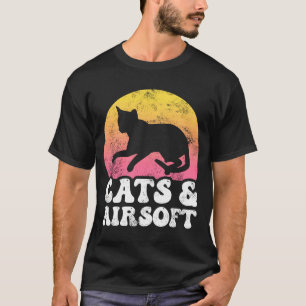 Katzen & AirSoft Vintag Retro Hobby T-Shirt