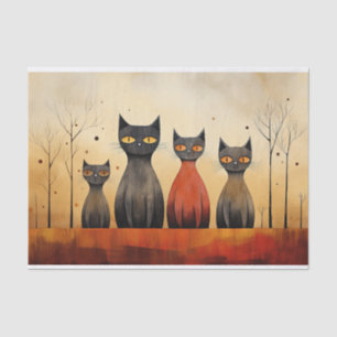 Katzen alarmieren, untersuchen, KI generiert, Seidenpapier