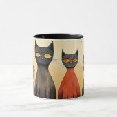 Katzen alarmieren, untersuchen, KI generiert, Tasse (Zentrum)