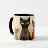 Katzen alarmieren, untersuchen, KI generiert, Tasse (Vorderseite Links)