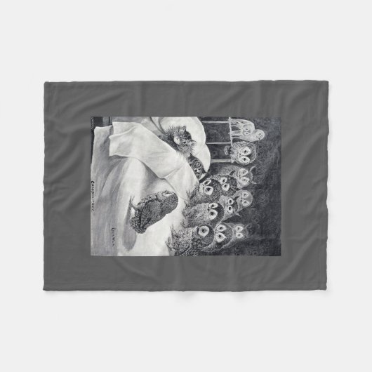 Katzen Albtraum, Louis Wain Fleecedecke (Vorderseite (Horizontal))