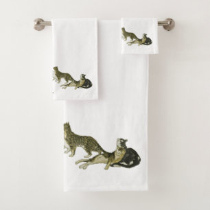 Katzen, Alexandre Steinlen Badhandtuch Set
