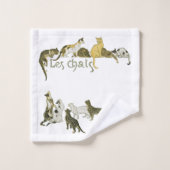 Katzen, Alexandre Steinlen Badhandtuch Set (Waschlappen)