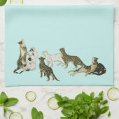 Katzen, Alexandre Steinlen Geschirrtuch (Gefaltet)