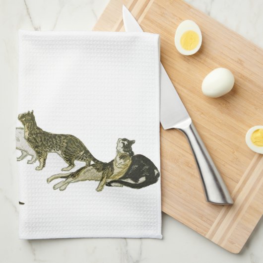 Katzen, Alexandre Steinlen Handtuch (Viertel Falte)