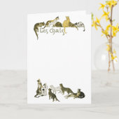 Katzen, Alexandre Steinlen Karte (Gelbe Blume)