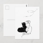 Katzen, Alexandre Steinlen Postkarte (Vorne/Hinten)