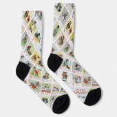 Katzen Alphabet, Louis Wain Socken (Rechts)