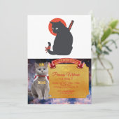 Katzen als Krieger Samurai - Wählen Sie die Hinter Einladung (Stehend Vorderseite)