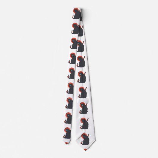 Katzen als Krieger Samurai - Wählen Sie die Hinter Krawatte (Rückseite)