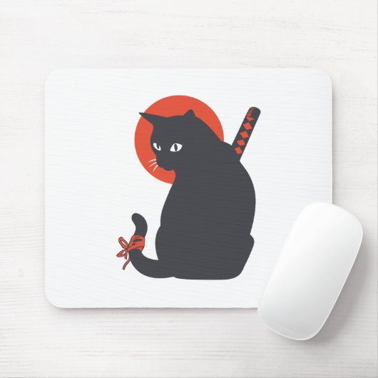Katzen als Krieger Samurai - Wählen Sie die Hinter Mousepad (Mit Mouse)