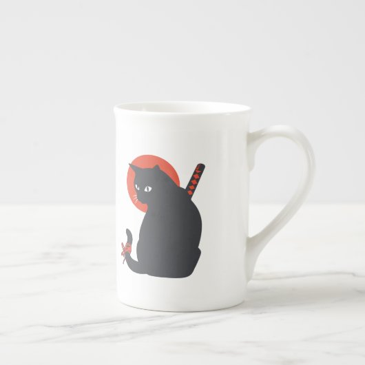 Katzen als Krieger Samurai - Wählen Sie die Hinter Porzellantasse (Rechts)