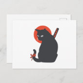 Katzen als Krieger Samurai - Wählen Sie die Hinter Postkarte (Vorne/Hinten)
