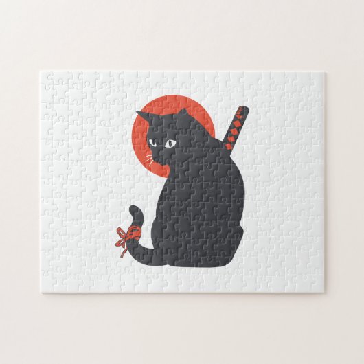 Katzen als Krieger Samurai - Wählen Sie die Hinter Puzzle (Horizontal)