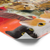 Katzen als viel Print Poster (Ecke)