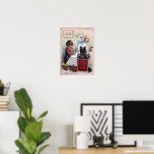 Katzen am Esstisch, Louis Wain Poster (Heimbüro)