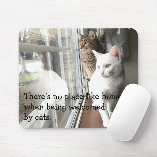 Katzen am Fenster Mousepad (Mit Mouse)