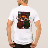 Katzen am Kamin Tri-Blend Shirt (Rückseite)