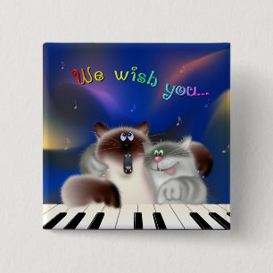 Katzen am Klavier Button