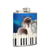 Katzen am Klavier Flachmann (Rechts)