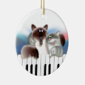 Katzen am Klavier Keramikornament (Rechts)