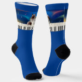 Katzen am Klavier Socken (Gewinkelt)