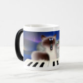 Katzen am Klavier Verwandlungstasse (Vorderseite Links)