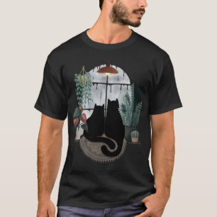 Katzen am Regentag (auf weiß) T-Shirt