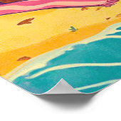 Katzen am Strand Poster (Ecke)