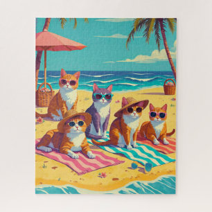 Katzen am Strand Puzzle