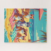 Katzen am Strand Puzzle (Horizontal)