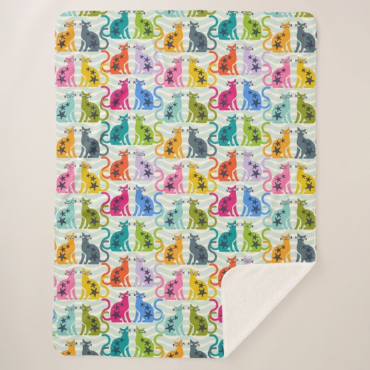 Katzen am Strand Sherpadecke (Vorderseite)