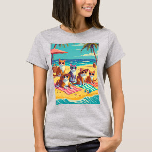Katzen am Strand T-Shirt