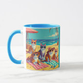 Katzen am Strand Tasse (Links)
