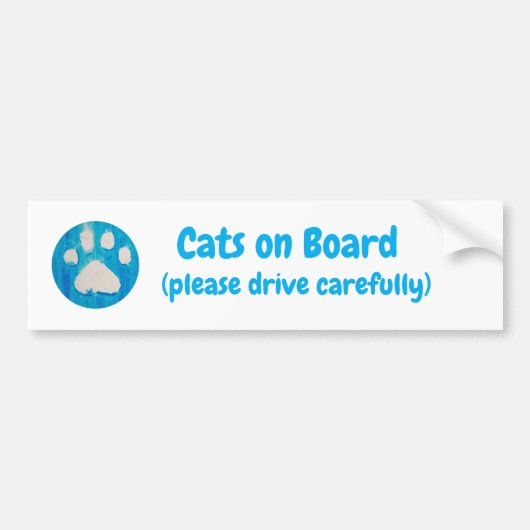 Katzen an Bord Autoaufkleber (Vorne)