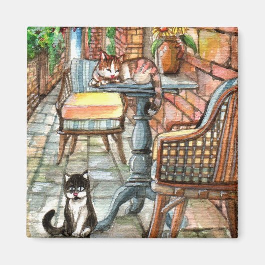 Katzen an der Hinteralle Magnet (Vorne)